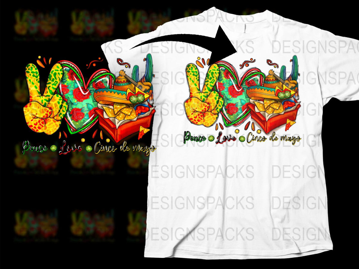 Colorful Cinco de Mayo T-Shirt, Fiesta Mexican Party Celebratory Apparel with Bold Cactus Graphics