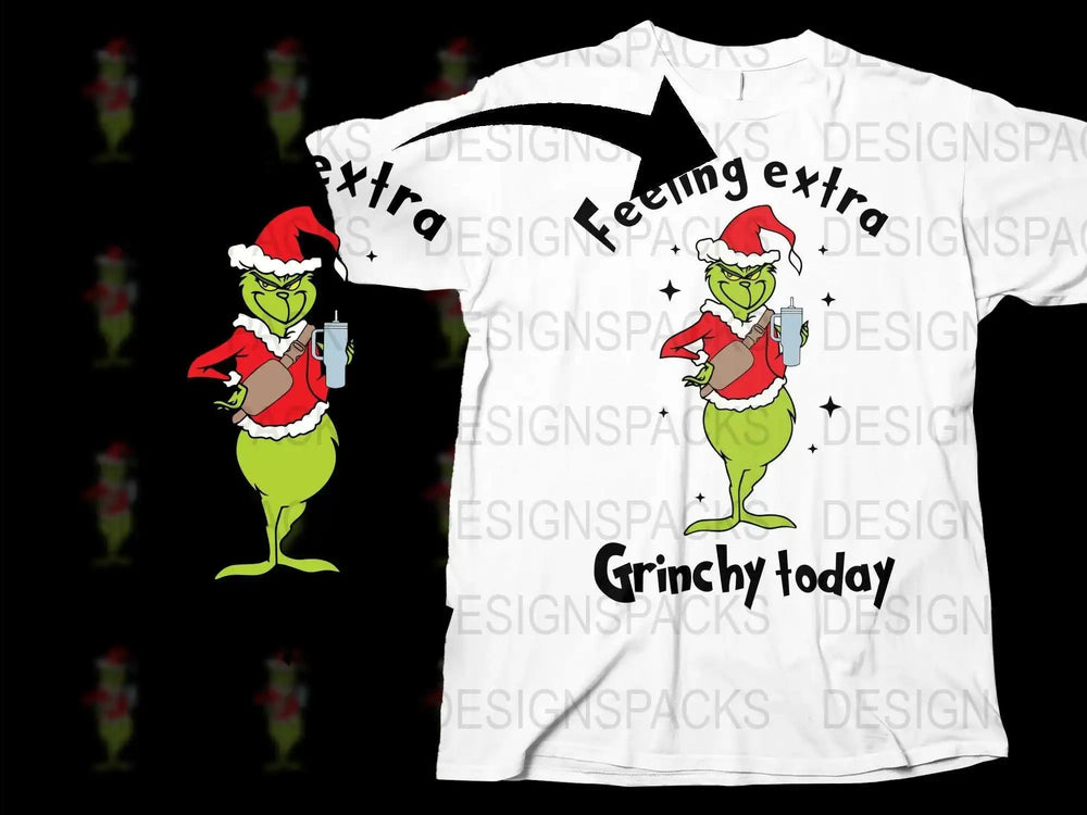 Grinch Christmas T-Shirt, Funny Holiday Tee, Feeling Grinchy Today, Festive Winter Apparel