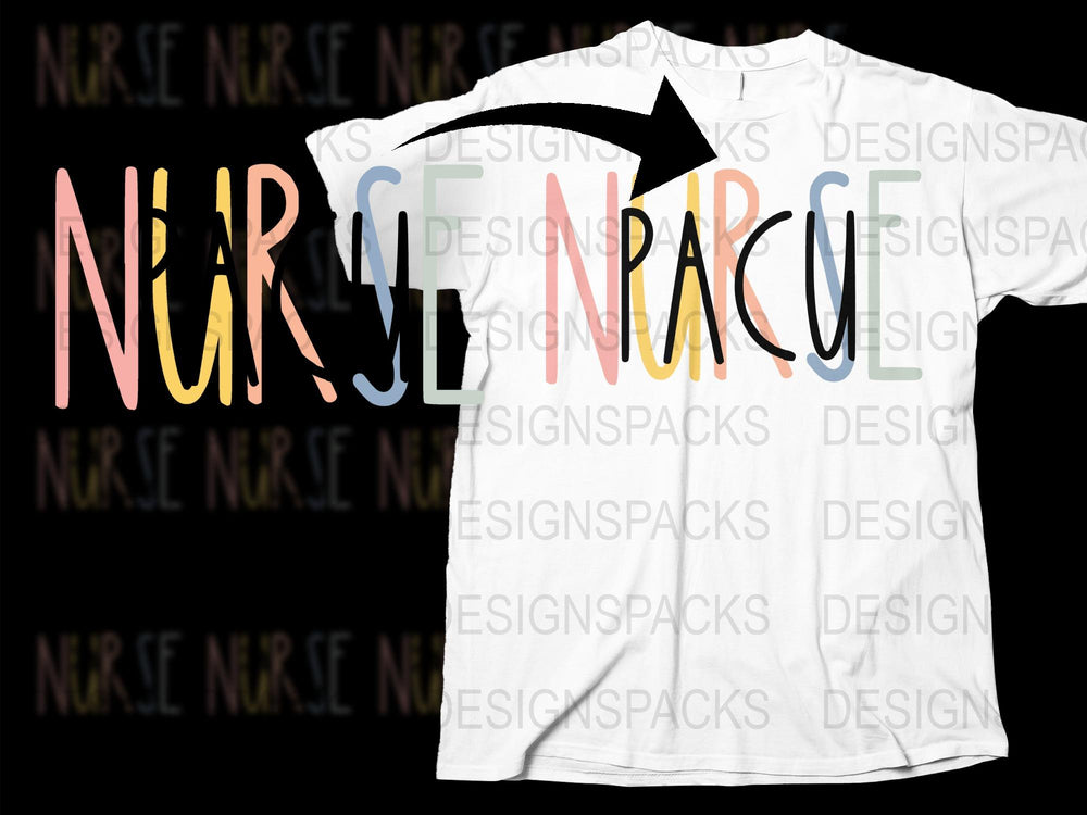 Nurse Graphic T-Shirt, Colorful Nurse Life Lettering, Casual Medical Staff Apparel, Unisex Nursing Tee