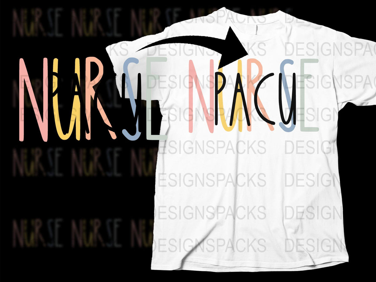 Nurse Graphic T-Shirt, Colorful Nurse Life Lettering, Casual Medical Staff Apparel, Unisex Nursing Tee