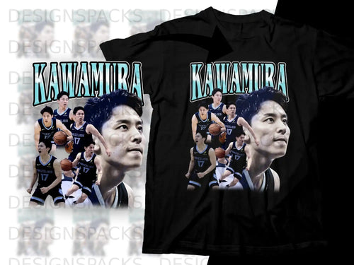 Kawamura jersey with player portrait and 