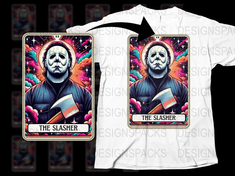 Unique Horror Movie Inspired T-Shirt and Phone Case Set, Colorful Slasher Design, Unisex Tee