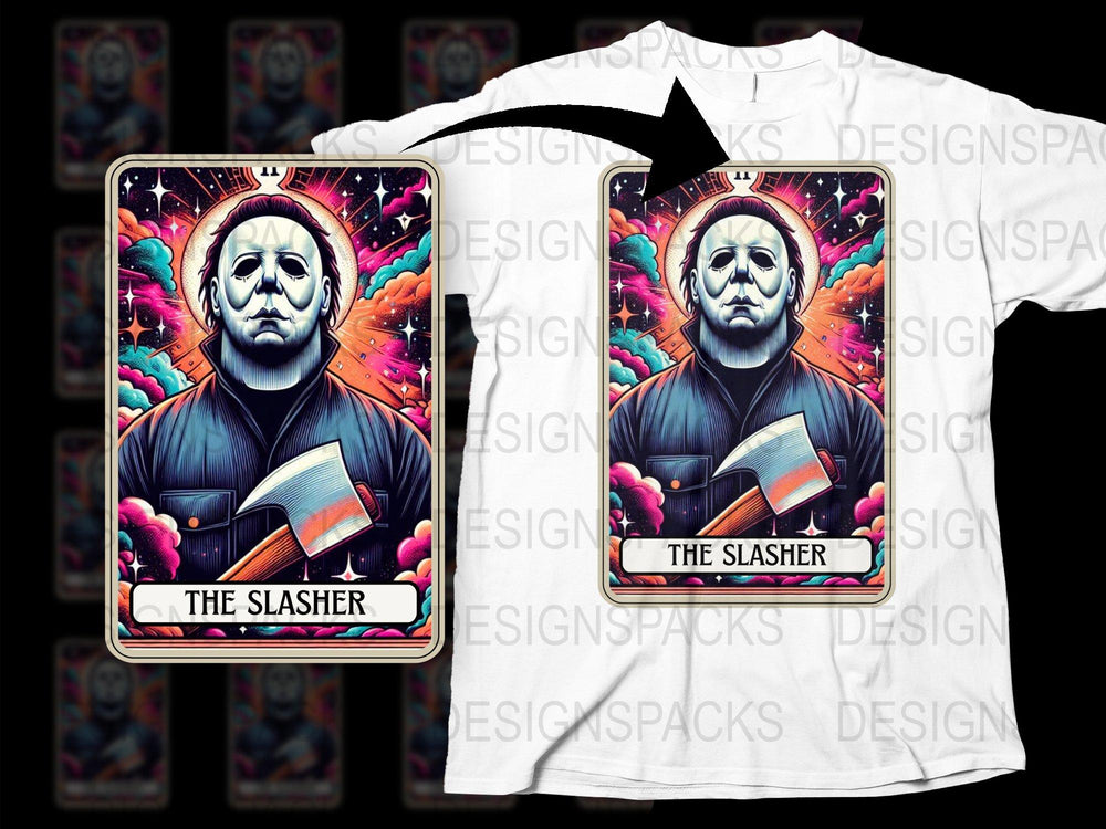 Unique Horror Movie Inspired T-Shirt and Phone Case Set, Colorful Slasher Design, Unisex Tee