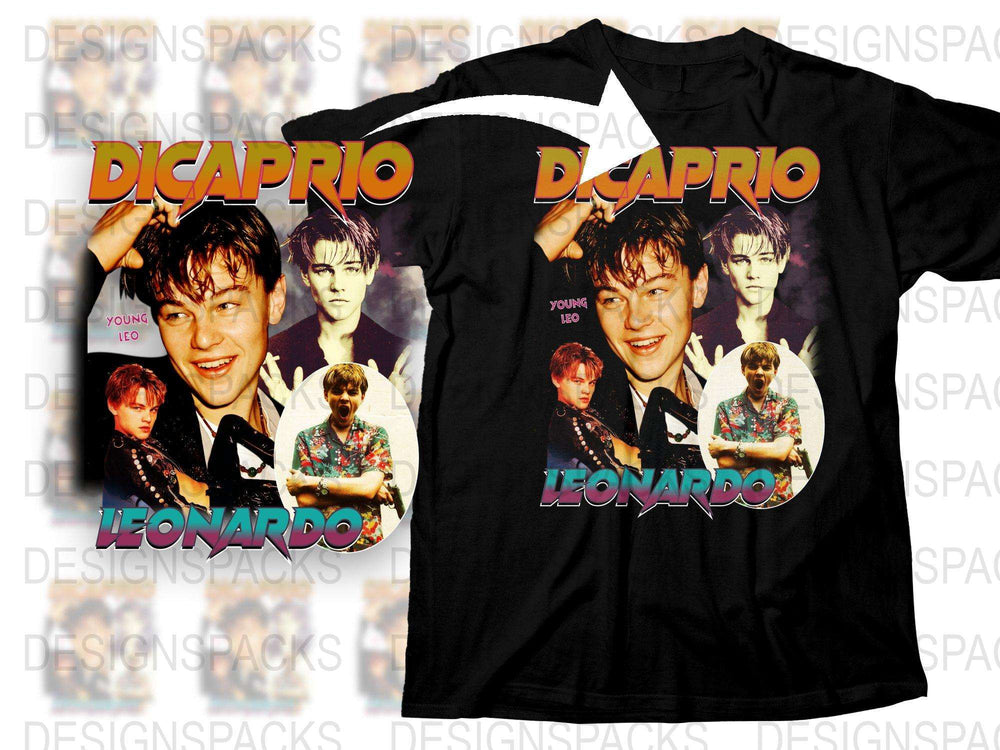 Vintage Leonardo Graphic T-Shirt, Retro 90s Style Tee, Classic Actor Print, Unisex Fashion Top