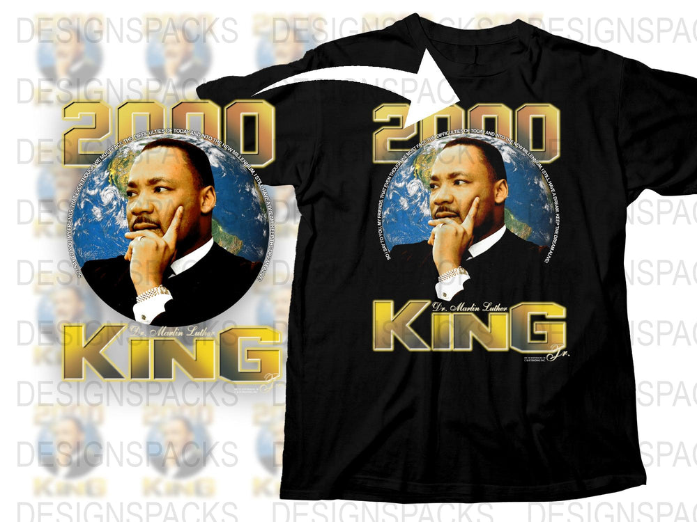 Martin Luther King Jr Inspired T-Shirt, Vintage 2000 King Graphic Tee, Black History Month Shirt
