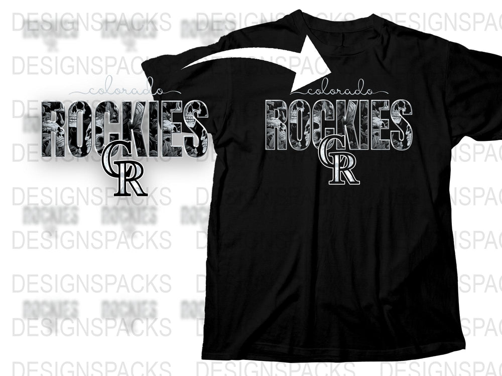 Colorado Rockies T-Shirt, Black Graphic Tee, Mountain Print Casual Shirt, Sports Fan Apparel, Unisex Fashion Top
