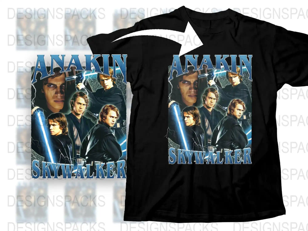 Anakin Skywalker Graphic T-Shirt, Classic Movie Character Tee, Fan Apparel for Men and Women, Unique Gift Idea