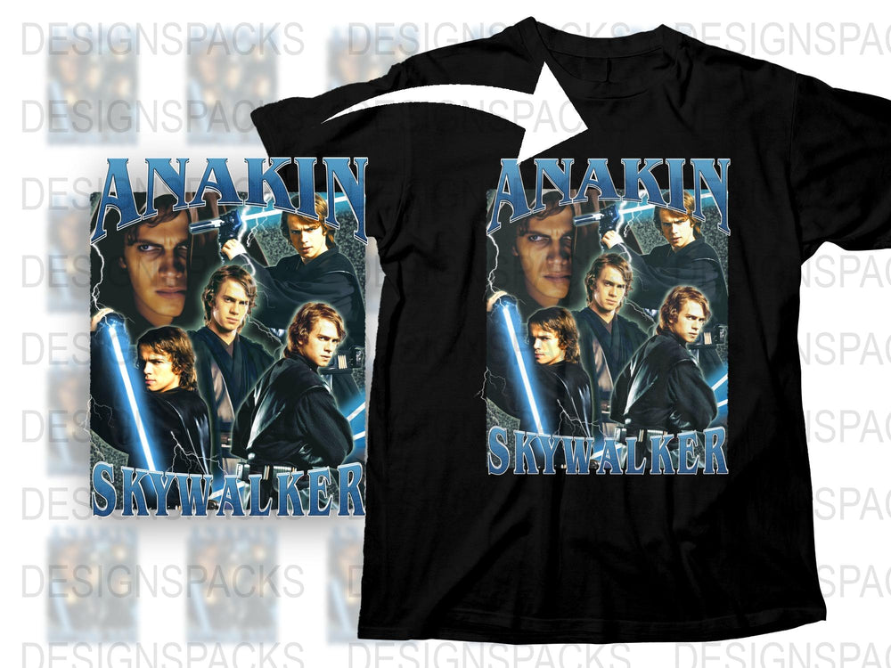 Anakin Skywalker Graphic T-Shirt, Classic Movie Character Tee, Fan Apparel for Men and Women, Unique Gift Idea