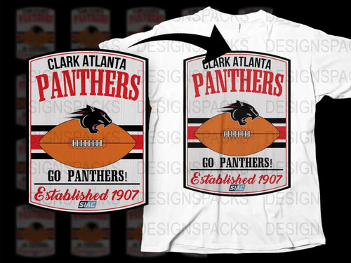 Clark Atlanta Panthers T-Shirt, Vintage College Sports Tee, Established 1907, Graphic Unisex Shirt