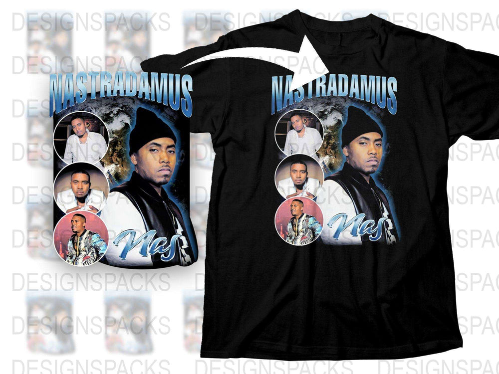 Vintage Nas T-Shirt, Nostradamus Album Hip Hop Tee, 90s Rap Music Shirt, Urban Streetwear, Retro Men's Women's Fashion Top