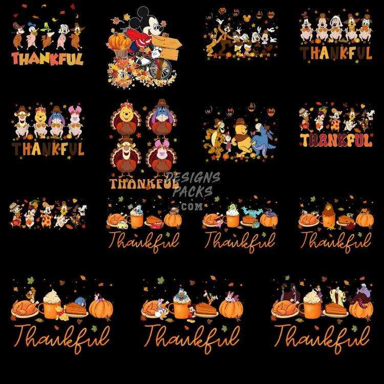 79 Thanksgiving Mix Cartoon Fall Designs Bundle Png