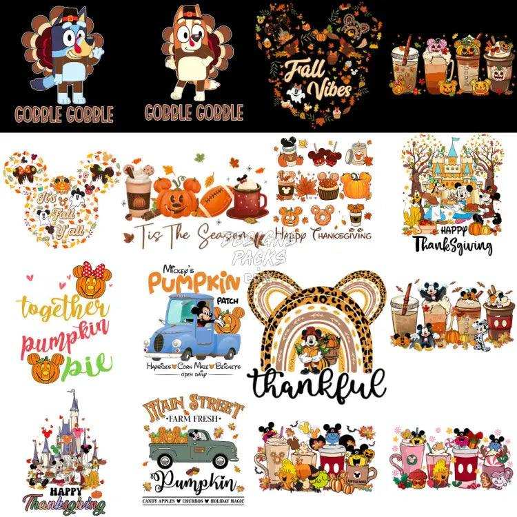 79 Thanksgiving Mix Cartoon Fall Designs Bundle Png