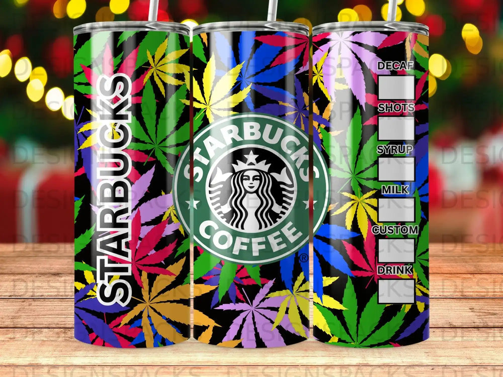 Colorful Cannabis Leaves Starbucks Coffee Tumbler product type