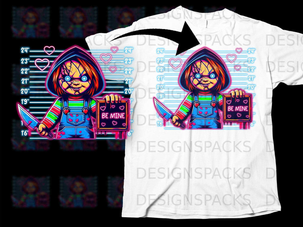 Be Mine Cute Horror Character Funny T-Shirt