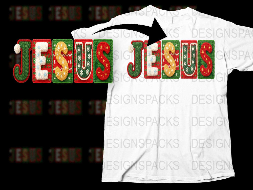 Men's Christian T-Shirt, Jesus Glitter Design, Religious Sparkle Tee, Faith Apparel, Gift Idea