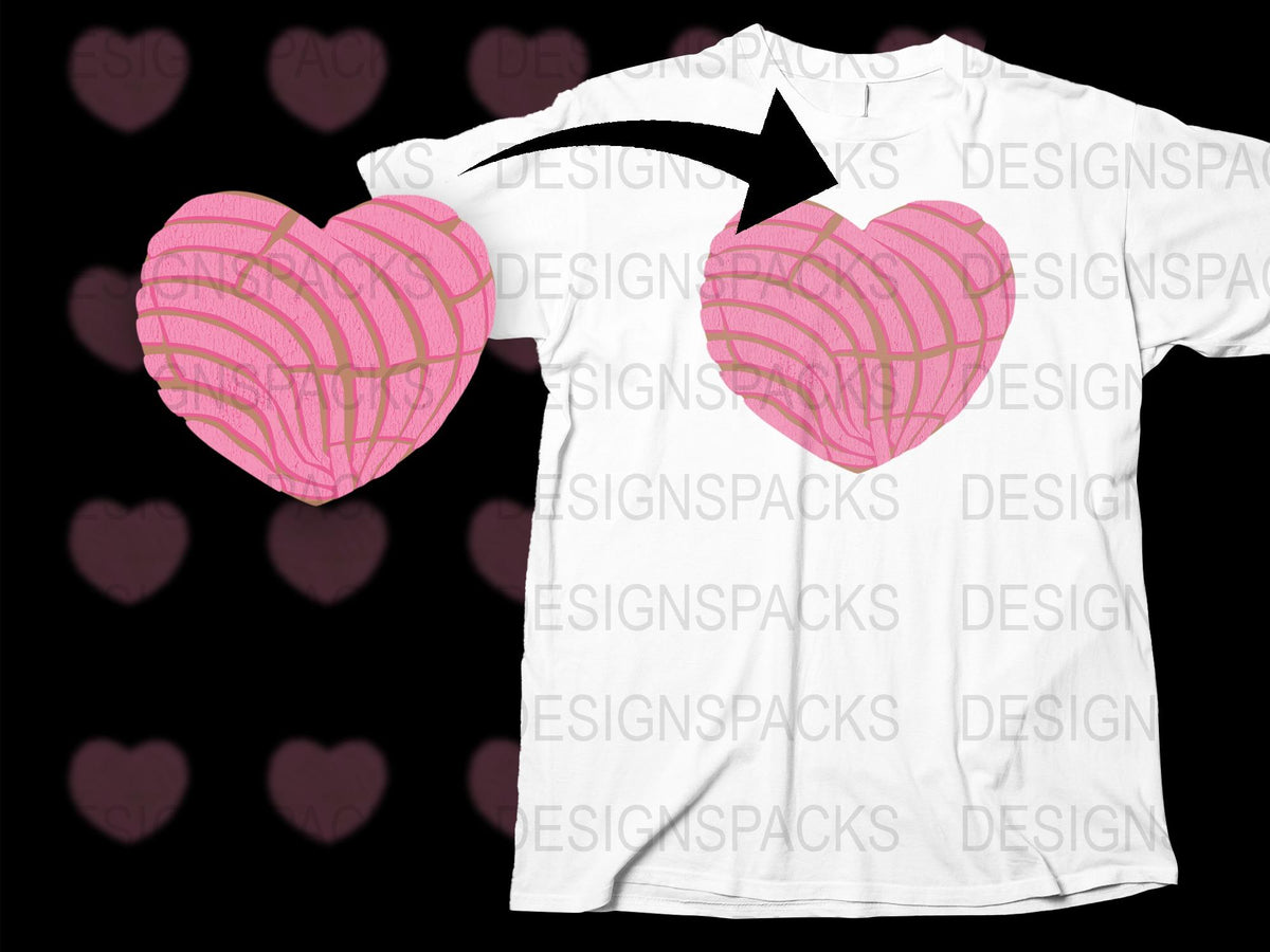 Heart Design T-Shirt, White Tee with Pink 3D Heart Graphic, Casual Love Inspired Apparel for All Ages