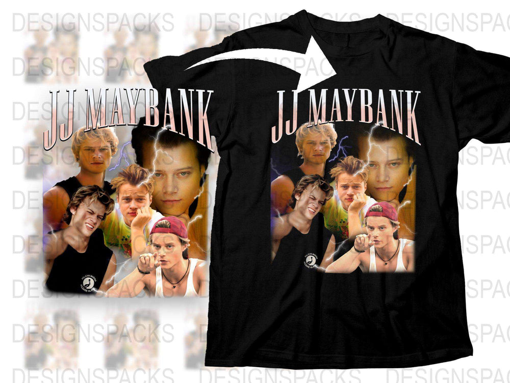 Fan Art T-Shirt, Multiple Poses Graphic Tee, Black Cotton Shirt, Casual Fashion Top