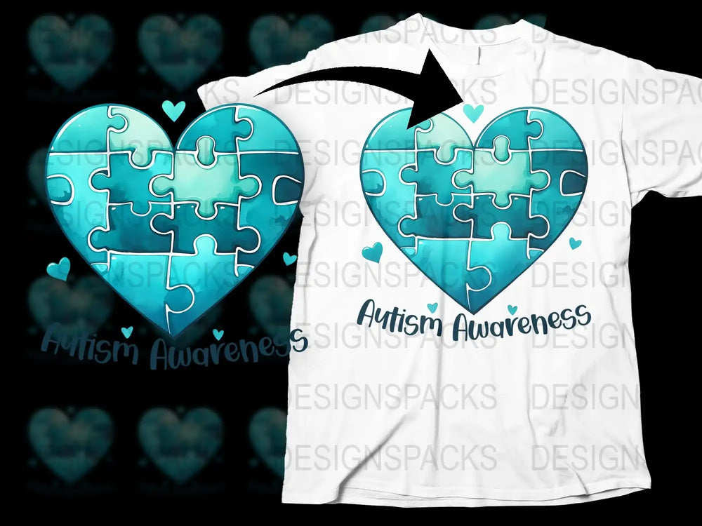 Autism Awareness Puzzle Heart T-Shirt, Blue Jigsaw Piece Graphic Tee, Unisex Support Apparel