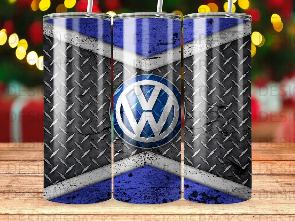 VW Logo Blue White Diamond Plate Tumbler product type