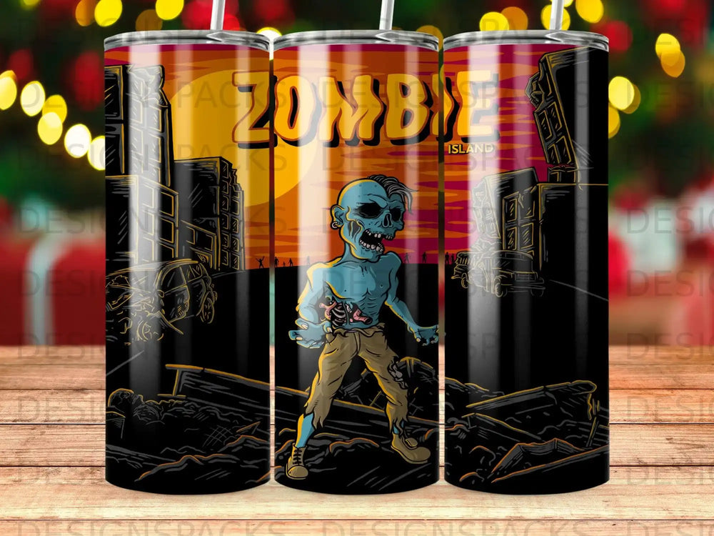 Zombie Island Undead Apocalypse Horror Design Tumbler product type