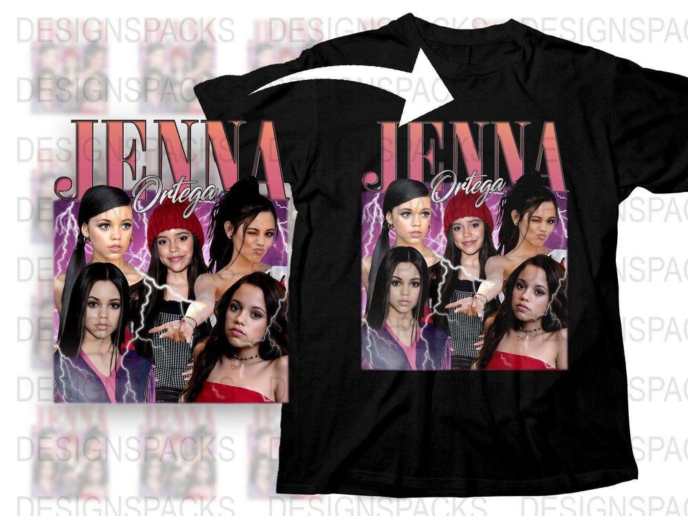 Jenna Ortega Inspired Graphic T-Shirt, Pop Culture Fashion Tee, Trendy Celebrity Merch, Soft Cotton Shirt