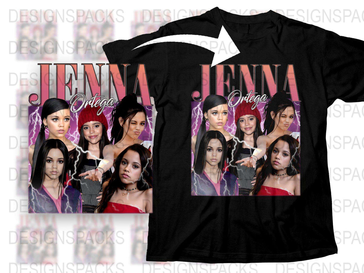 Jenna Ortega Inspired Graphic T-Shirt, Pop Culture Fashion Tee, Trendy Celebrity Merch, Soft Cotton Shirt