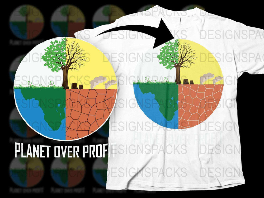 Planet Over Profit T-Shirt, Eco Friendly Environmental Activist Tee, Earth Day Awareness Shirt