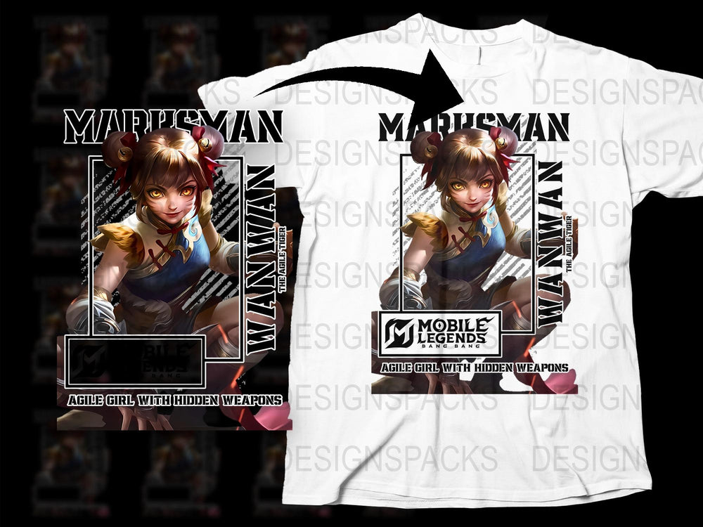Mobile Legends Agile Girl T-Shirt, Mayhem Graphic Tee, Gamer Clothing, Unisex Casual Wear, Gift for Gamers