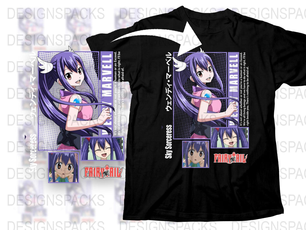 Anime Girl T-Shirt, Manga Style Graphic Tee, Cute Purple Hair Character, Fanart Casual Shirt, Unique Anime Apparel, Vibrant Cotton Top