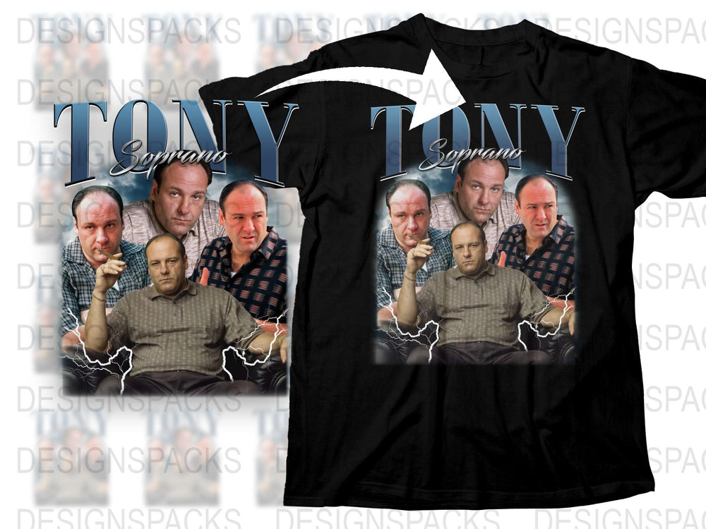 Tony Soprano T-Shirt, Multiple Faces Design, Fan Merchandise, TV Show Inspired, Unisex Graphic Tee