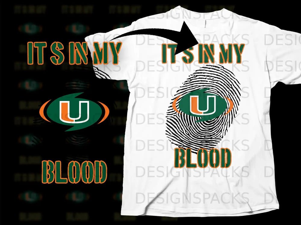 It's In My Blood Fingerprint Graphic T-shirt