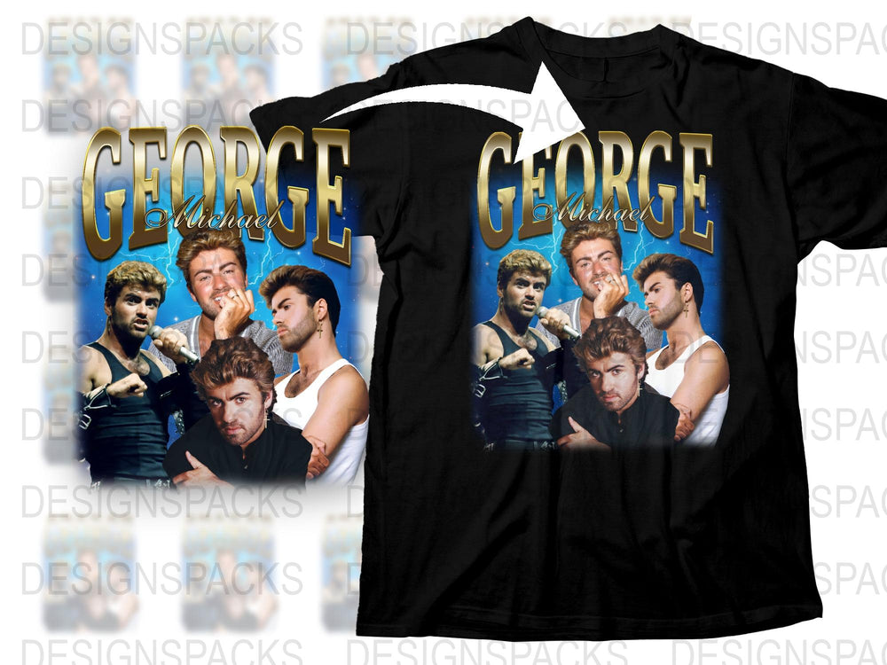 Vintage George Michael Graphic T-Shirt, 90s Pop Music Icon Tee, Retro Band Shirt, Collectible Music Memorabilia, Unisex Fashion Top
