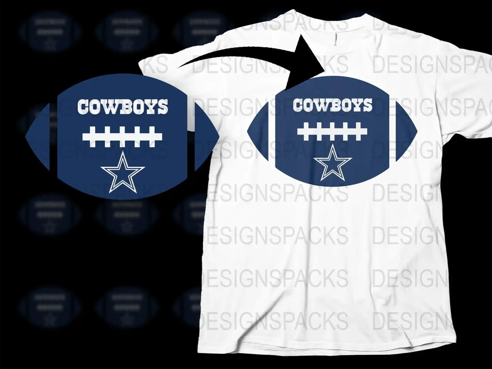 Dallas Cowboys Inspired Football T-Shirt, Sports Fan Game Day Apparel, Men's Casual Graphic Tee, Gift for Him