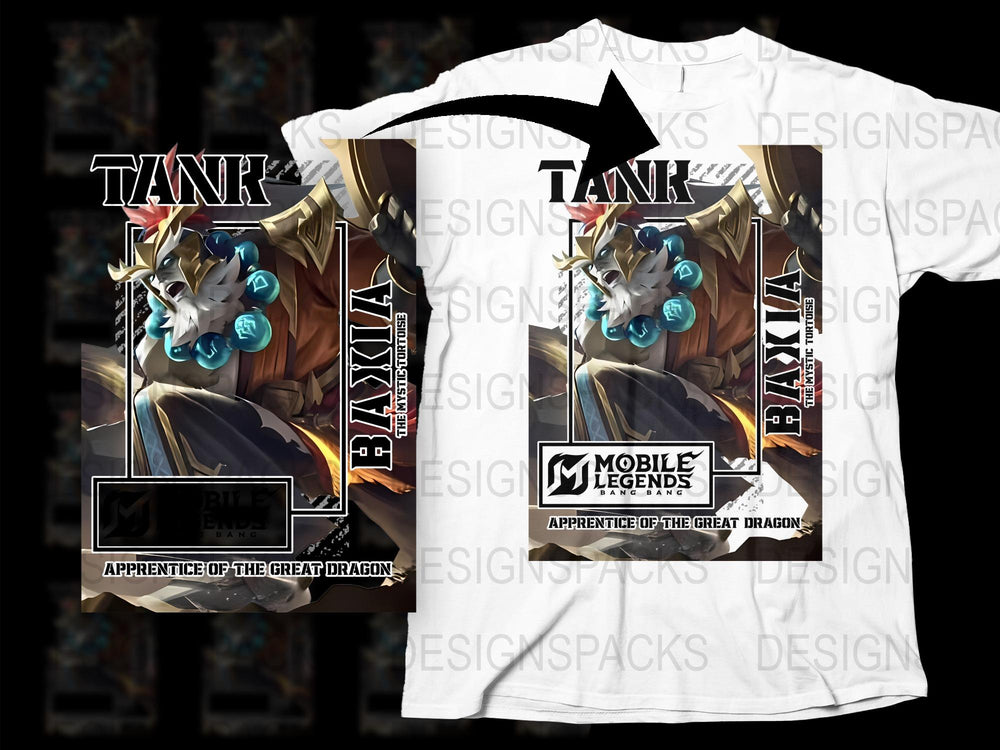 Mobile Legends Bakia Tank T-Shirt, Dragon Apprentice Graphic Tee, Gaming Apparel, Unisex Shirt