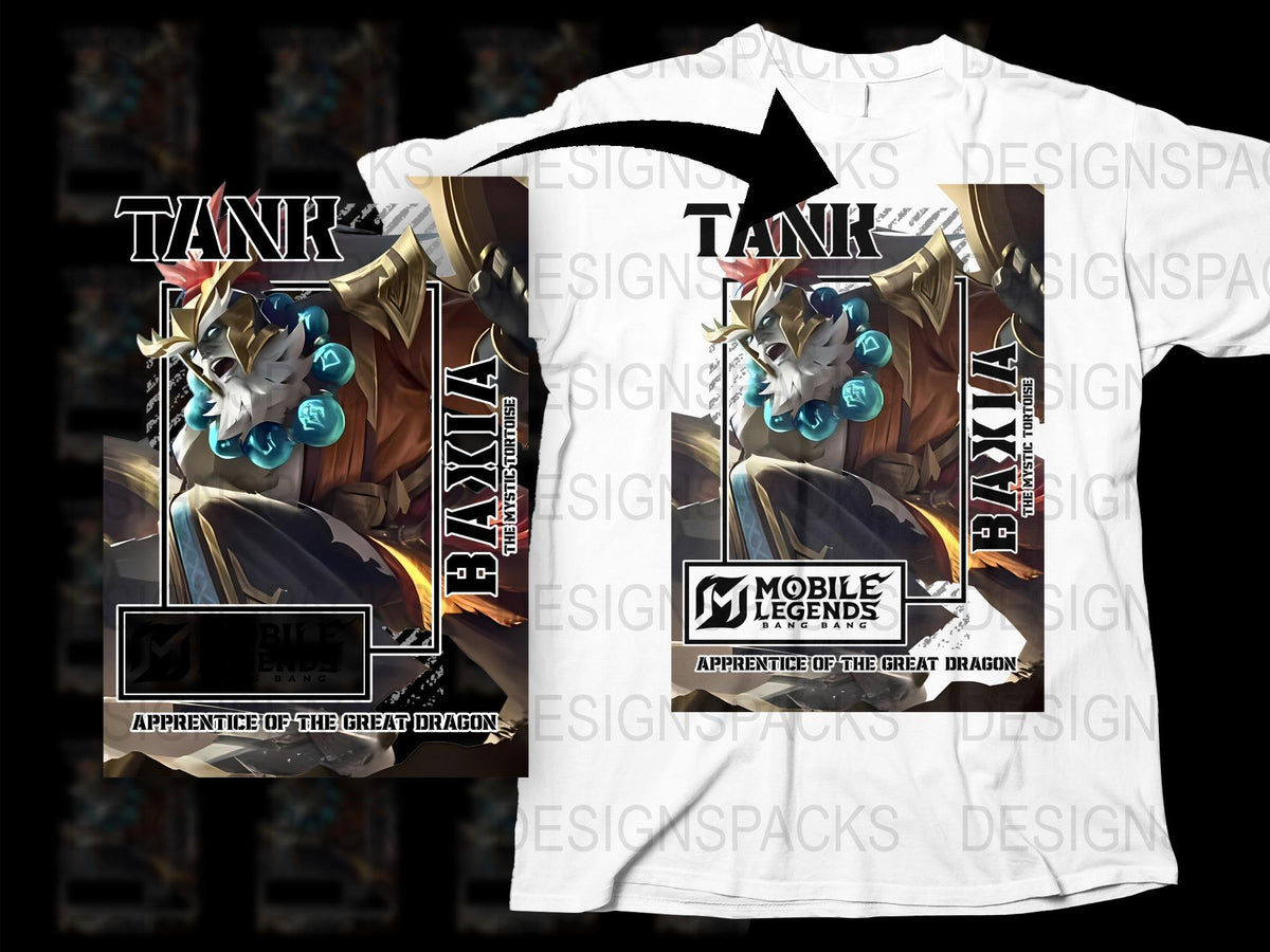 Mobile Legends Bakia Tank T-Shirt, Dragon Apprentice Graphic Tee, Gaming Apparel, Unisex Shirt