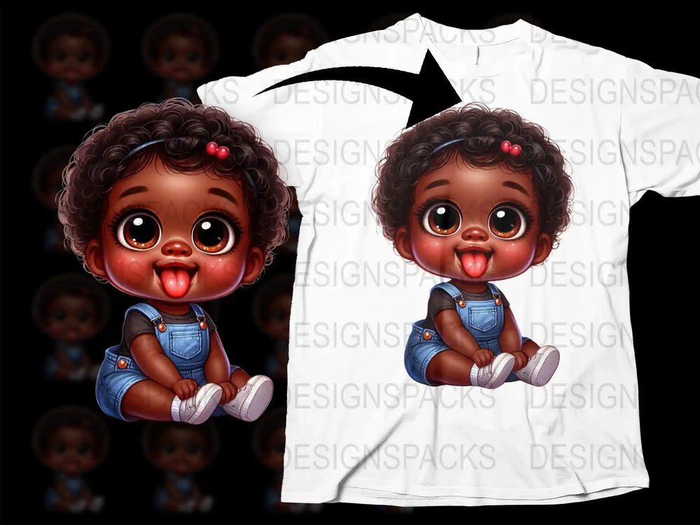 Cute Cartoon Girl T-Shirt, Funny Face Toddler Tee, Kids Fashion Top, Unique Children's Apparel