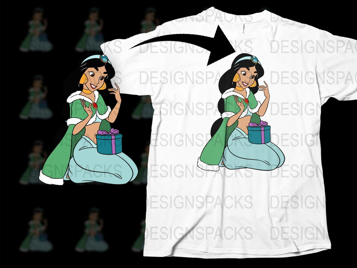 Aladdin Princess Jasmine Graphic T-Shirt, Vintage Cartoon Character Tee, Disney Inspired Fashion, Gift for Her