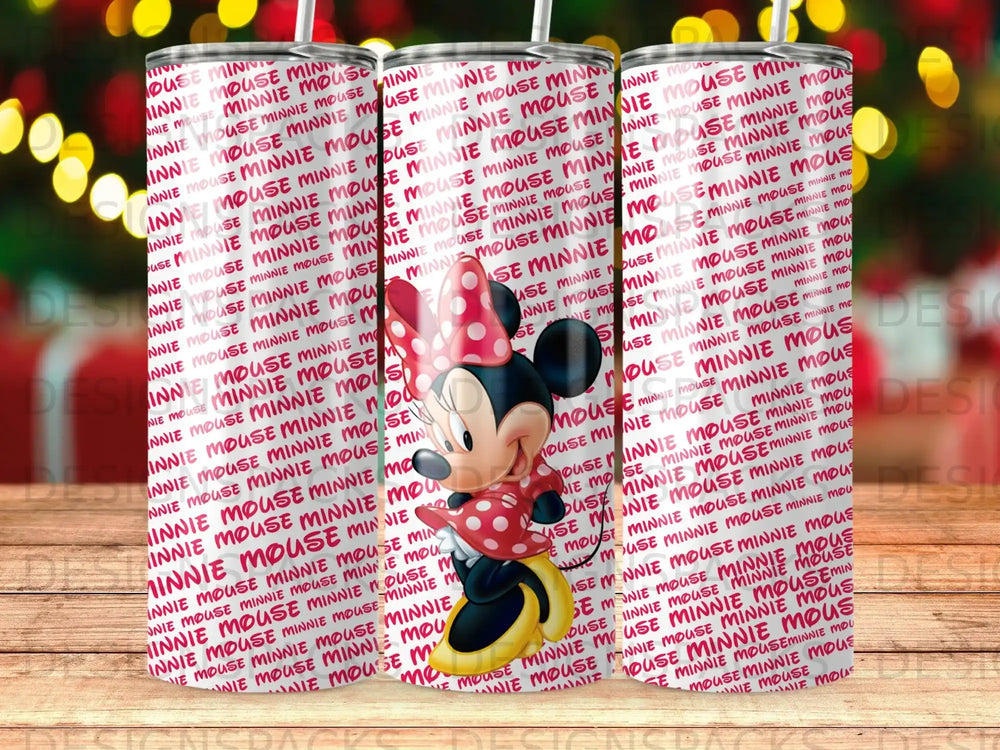 Minnie Mouse Repeated Text Pattern Tumbler product type