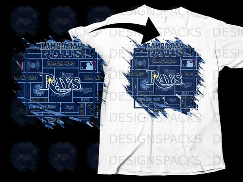 Tampa Bay Rays Graphic Design White T-Shirt