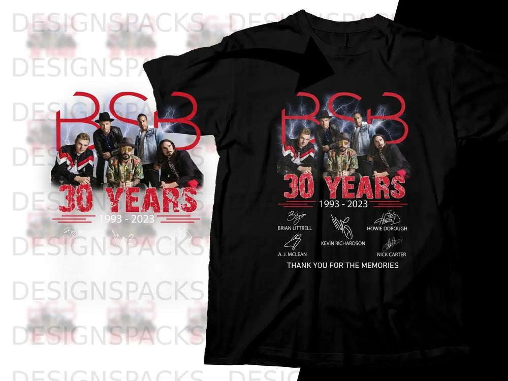 Backstreet Boys 30 Years 1993-2023 concert tour t-shirt.