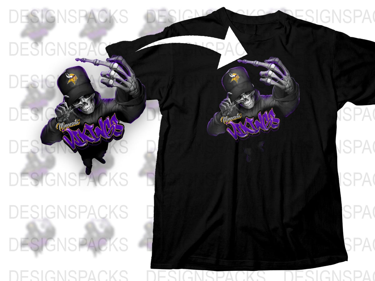 Men's Black Graphic T-Shirt, Skull Design, Urban Streetwear, Purple Accents, Casual Wear, Cool Skull Tee, Hip Hop Style Shirt