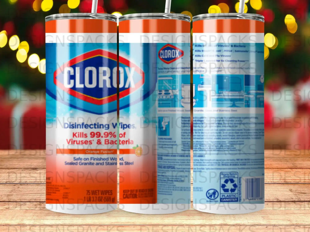 Clorox Disinfecting Wipes Orange Fusion, kills 99.9% of viruses and bacteria.