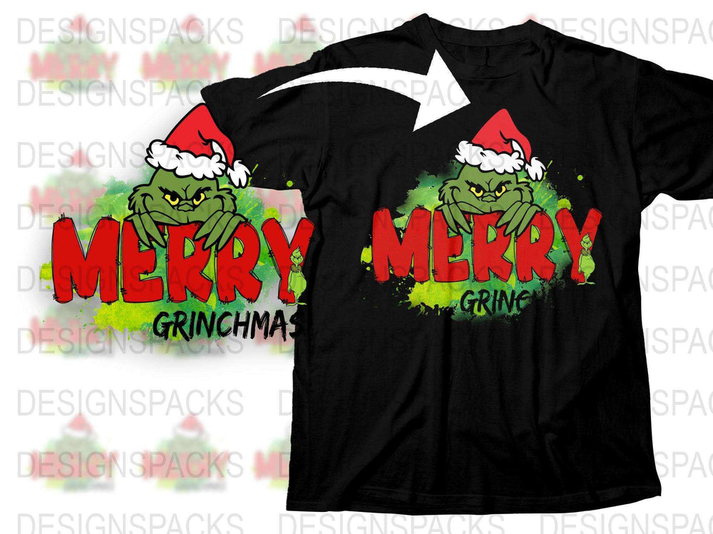 Grinch Christmas T-Shirt, Funny Merry Grinchmas Holiday Tee, Unisex Festive Graphic Shirt, Red and Green