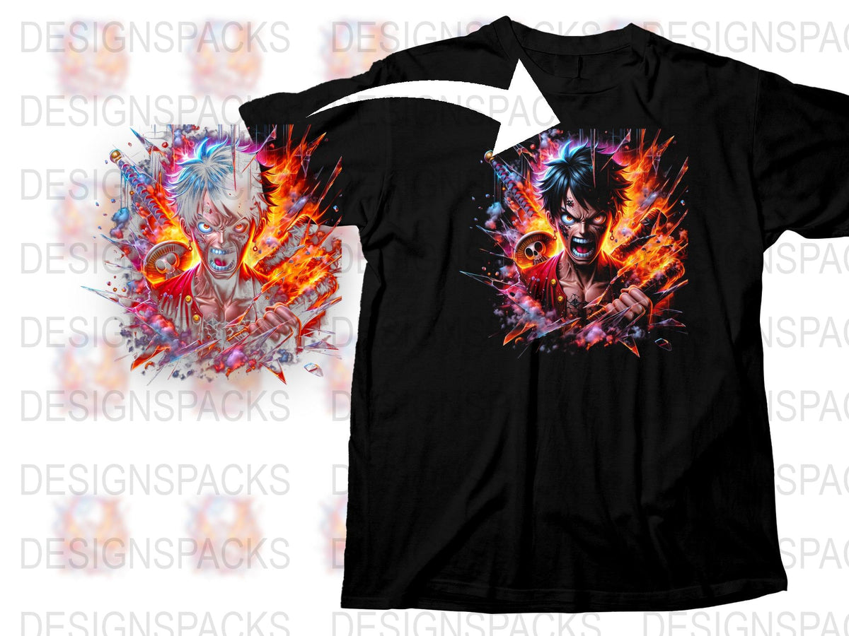 Anime T-Shirt, Colorful Graphic Tee, Men's Fashion, Casual Streetwear, Unique Comic Design, Vibrant Illustration, Cool Gift Idea