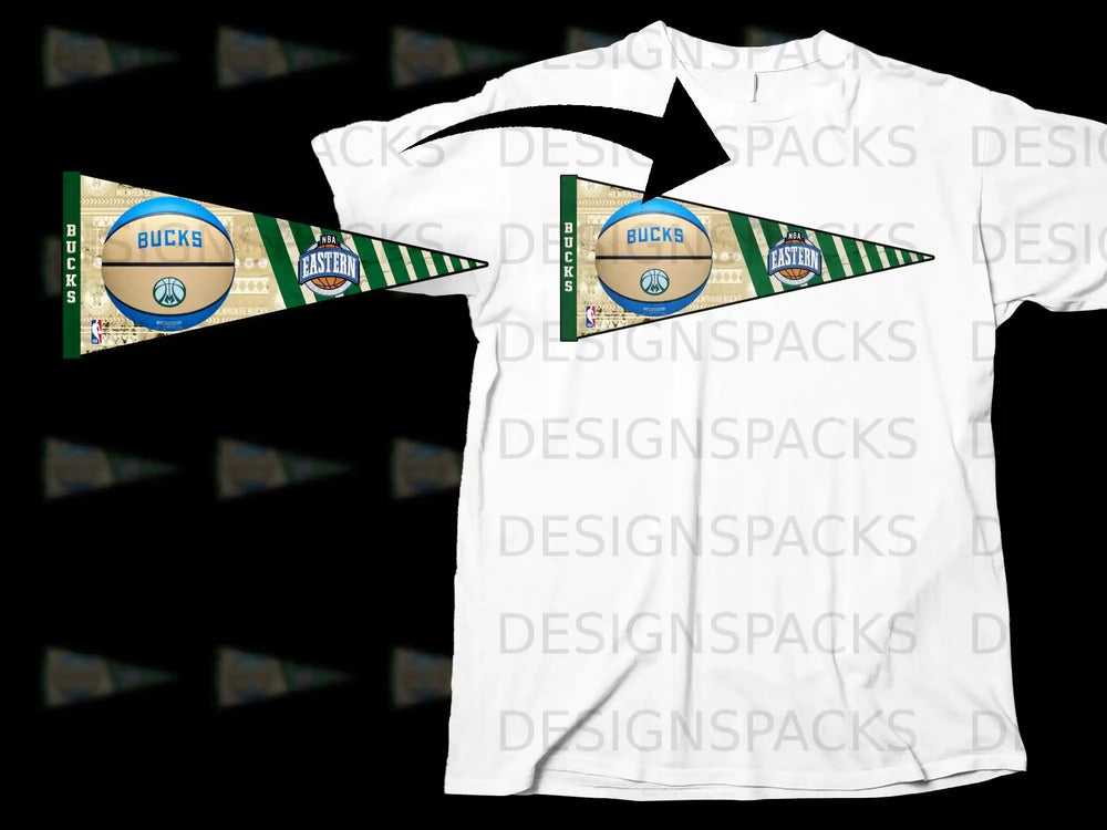 Milwaukee Bucks Championship Celebration Pennant T-shirt