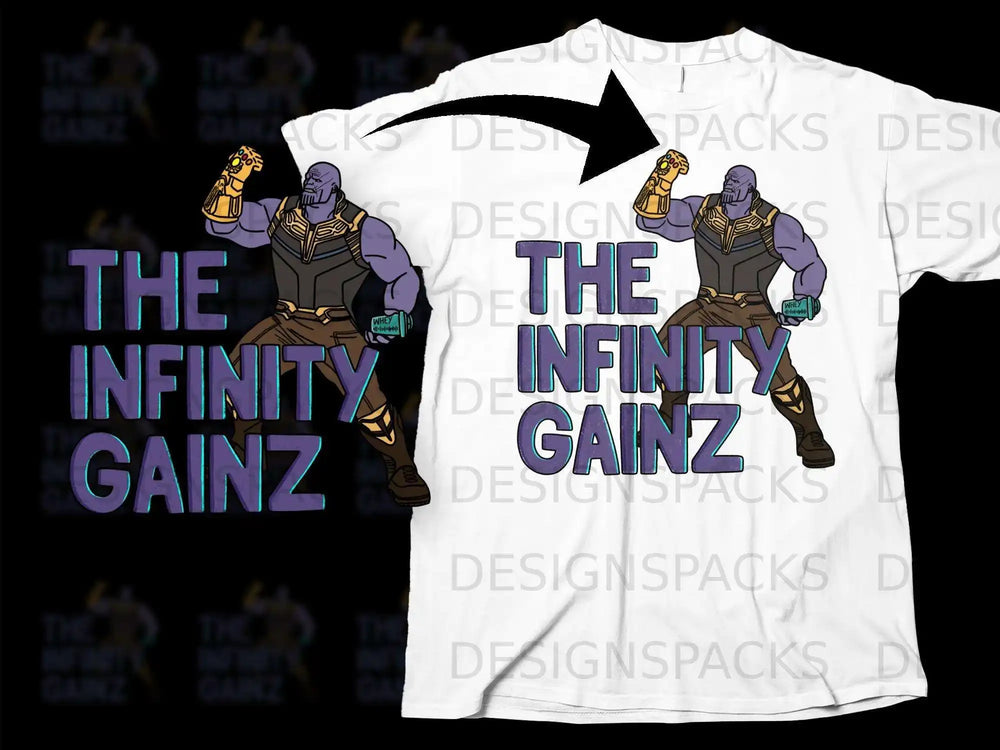 The Infinity Gainz Graphic T-shirt for Fitness Enthusiasts