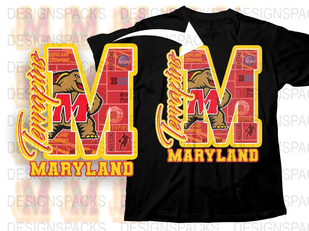 Maryland Terrapins NCAA Basketball Championship T-Shirt, Bold Graphic Tee, Sports Fan Apparel