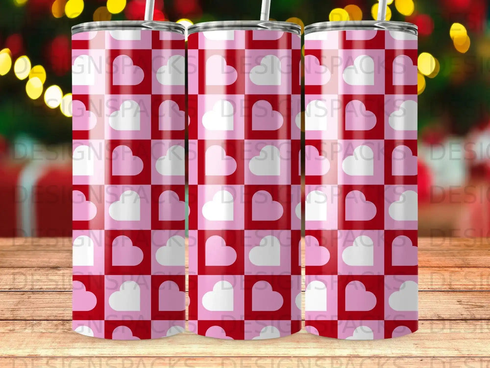 Heart Grid Pattern Red Pink White Aesthetic Lover product type