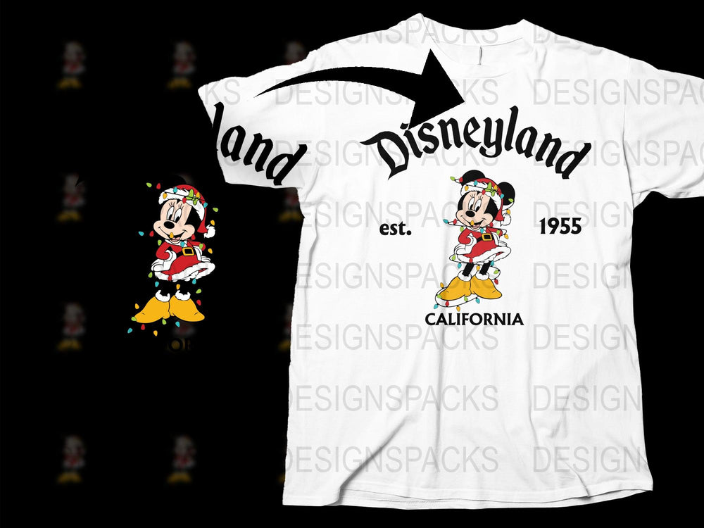 Vintage Disneyland T-Shirt, Classic Mickey and Minnie Design, California 1955, Retro Theme Park Tee