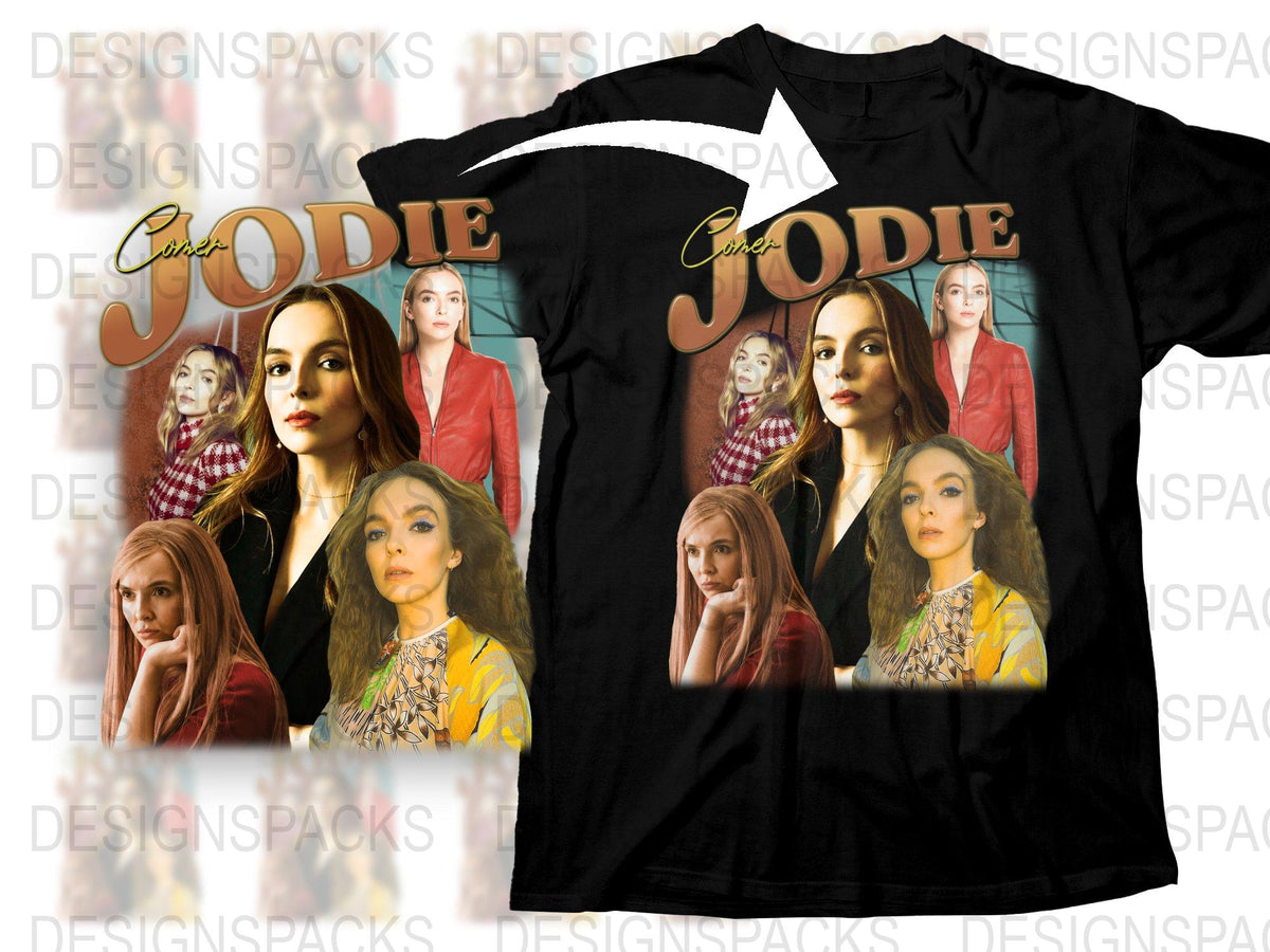 Vintage Style Jodie Portrait T-Shirt, Retro Graphic Tee, Women's Fashion Top, Unique Gift Idea